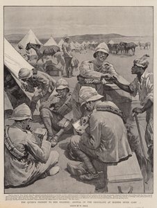 Le présent de la reine à ses soldats, arrivée du chocolat au camp de Modder River